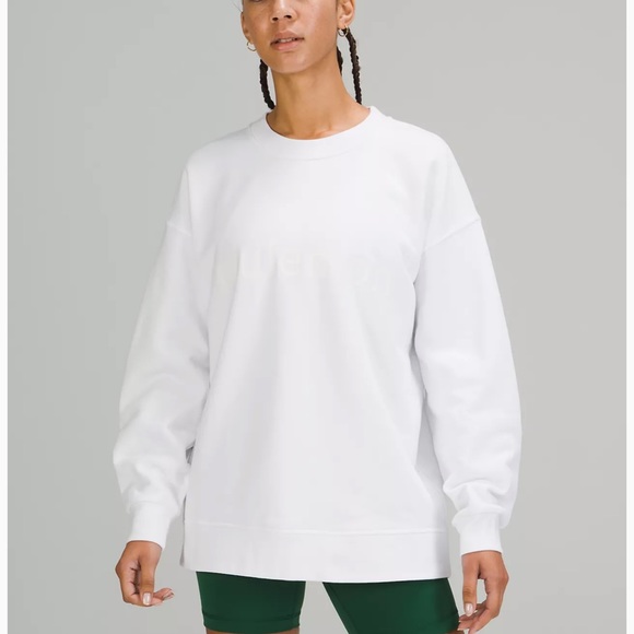 lululemon athletica Tops - Lululemon Perfectly Oversized Crew Sweatshirt 8 White
